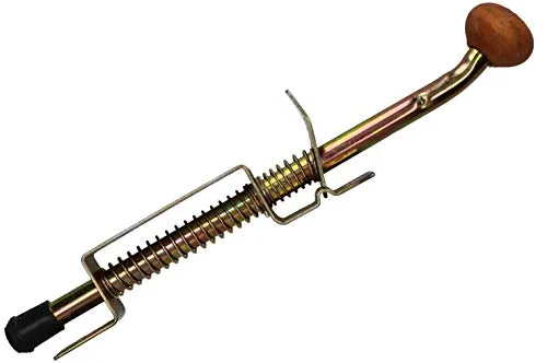 KOTARBAU® Torfeststeller 320 mm Verzinkt Gelb Türaufhalter Türfeststeller Mit Schließwinkel Stahl Bodenmontage Torstopper Mit Feder Mit Holzgriff