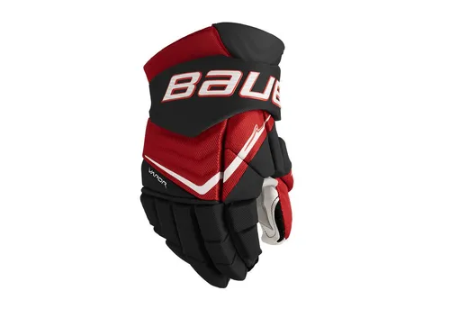 Bauer Eishockeyhandschuhe Vapor FLYLITE Senior - Hochwertige Hockeyhandschuhe mit SHOCKLITE-Einsatz für optimalen Schutz und FLEX CONNEKT Palm für beste Stockkontrolle. Perfekt für den sportlichen Einsatz und höchste Beweglichkeit.