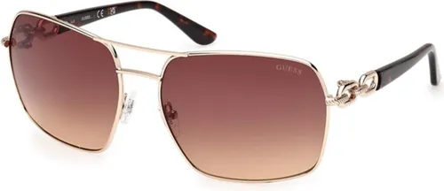 Guess GU00159 Damen Sonnenbrille Schwarz/Gold - Sportbrille mit UV-Schutz, stylischem Navigator-Design und hochwertigem Metallrahmen – perfekt für modebewusste Damen.