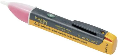 Fluke 1AC-II 5PK Berührungsloser Spannungsprüfer - Messgeräte: Der kompakte Spannungsprüfer erkennt Spannung berührungslos und bietet eine klare LED-Anzeige sowie akustische Signale – ideal für Elektriker und Hausbesitzer.