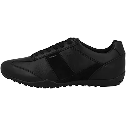 Geox Herren U Wells A Sneakers, Schwarz, 44 EU