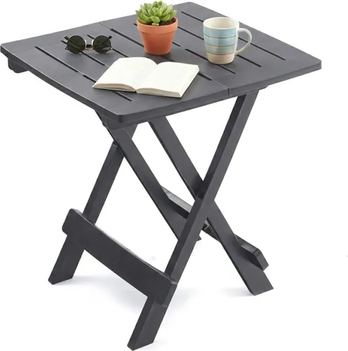 Elpino Gartentisch 44x44x50 cm Anthrazit für 2 Personen