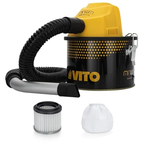 VITO Aschestaubsauger 800W mit 4-Liter-Tank und HEPA-Filter