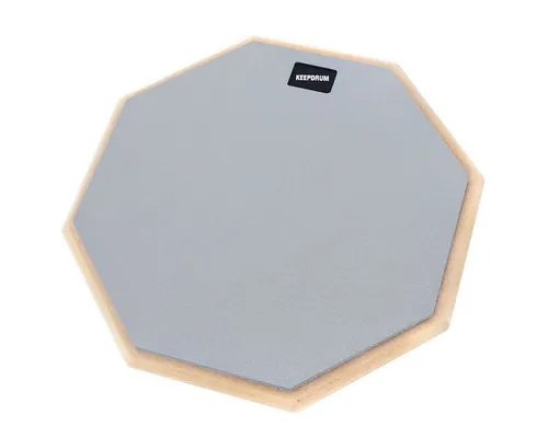 keepdrum DP-GY12 Übungspad Grau 12 Zoll - Schlagzeug-Zubehör mit realistischer Spielfläche aus Gummi, ideal für Technik- und Leseübungen, niedrige Lautstärke und vielseitig einsetzbar.