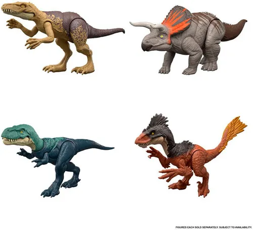 Mattel® Actionfigur Jurassic World, Attack Sortiment, sortiere Lieferung, (1-tlg), Abbildungen dienen als Beispiele.