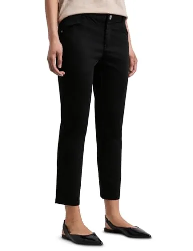 Street One 7/8 Slim Leg Hose im Satin-Look Black 40