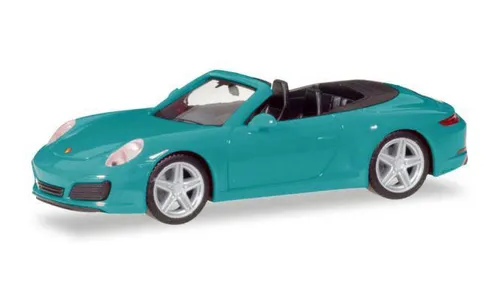 Herpa PKW Porsche 911 Carrera 2 Cabrio,  miamiblau  038844