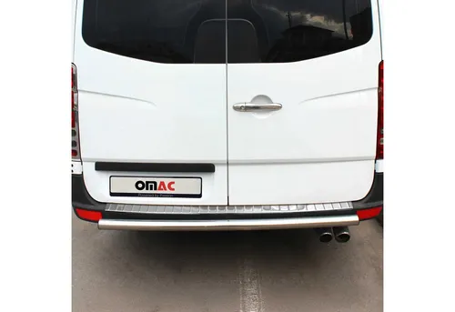 OMAC Ladekantenschutz für Mercedes Sprinter W906 2006-2018 - Edelstahl Chrom Abdeckblende, schützt effektiv vor Kratzern und Stößen beim Be- und Entladen, einfache Montage ohne Bohren.