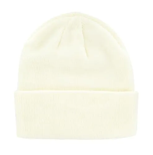 axy Kinder Winter Beanie Strickmütze mit breiter Krempe für Jungs und Mädchen von 1-6 Jahren, Kindermütze Jungen Kleinkind (Cremeweiss)