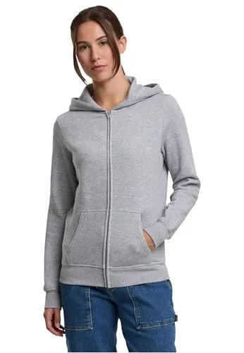 Urban Classics Ladies Basic Essential Zip Hoody heathergrey, L