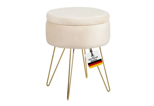 Albatros Polsterhocker Cannes mit Stauraum in beige von Albatros International