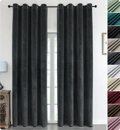 Beautex Verdunkelungsvorhang Samt Vorhang Ösen Gardine Velvet blickdicht abdunkelnd (1 St), Ösen, abdunkelnd
