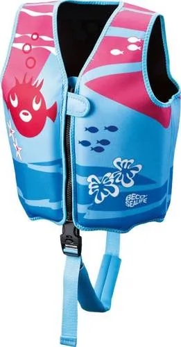 BECO Kinder-Schwimmweste blau/pink S