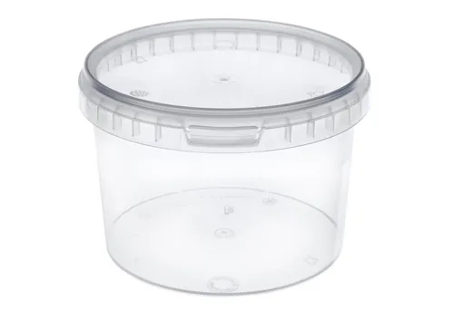 Garronda Putzeimer Eimer mit Deckel 0,5 L für Lebensmittel und Chemikalien GD-0111, (20-tlg., Set), Transparent