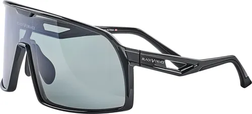 Aktueller ProdukttitelBLACK CREVICE Damen & Herren Sportbrille | 100% UV-Schutz - Cat. 3 | Schwarz/Smoke