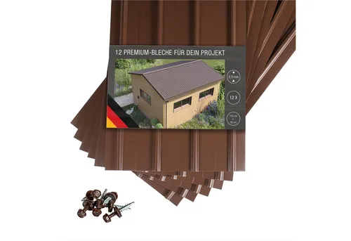 BRAVO Trapezplatte Profilblech Set 125X45 cm