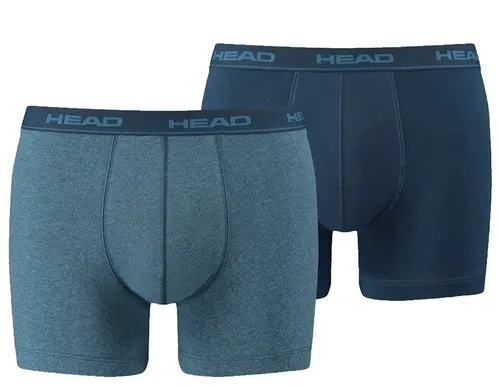 Head Boxershorts Basic Boxer Hüft-Shorts Unterhose Outdoorsport (Set, 2er-Pack) mit Logo auf dem Elastikbund blau L