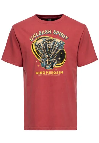 KingKerosin Print-Shirt Unleash Spirit (1-tlg) im Retro-Stil