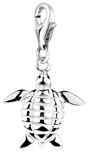Nenalina Schildkröte Charm Anhänger aus 925 Sterling Silber - Eleganter Clasp Charm für Damen aus hochwertigem 925er Sterlingsilber mit Schildkröten-Motiv, ideal für Bettelarmbänder und als besonderes Geschenk für jeden Anlass.