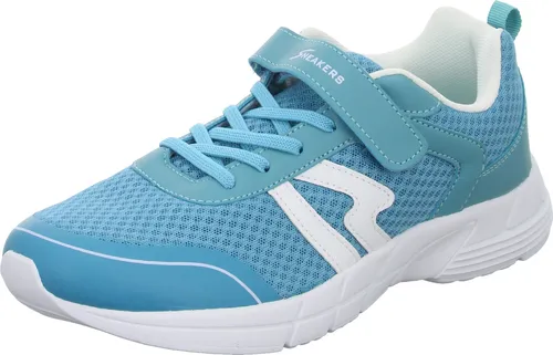 Sneakers Damen-Sportschuh-Klettschuh Türkis-Grün-Weiß, Farbe:blau, EU Größe:38