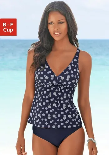 Bügel-Tankini LASCANA für Damen, Größe 44, Cup F - Modische Bademode mit punktedruck, regulierbar unter der Brust und verstellbaren Trägern für optimalen Halt und Komfort beim Schwimmen.