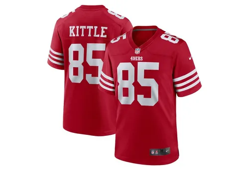 NIKE San Francisco 49ers Trikot Kittle 85 Herren XL - Authentisches NFL Jersey für wahre Football-Fans! Ideal für Public Viewings oder als stylisches Streetwear-Statement. Hochwertig aus 100% Polyester in auffälligem Rot.