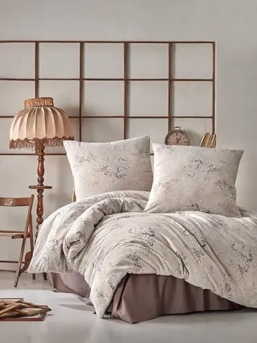 ZIRVEHOME Bettwäsche-Set 155x220 beige - 2-teilig, kuschelig weich - Bettwäsche-Sets aus hochwertiger Renforcé-Baumwolle, atmungsaktiv und temperaturregulierend für ein optimales Schlafklima. Öko-Tex zertifiziert und ideal für Allergiker.