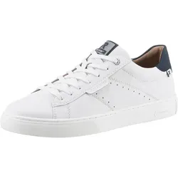 U0704 Herren Sneaker in Weiss/Ozean Gr. 42 - Echtes Leder mit Comfort Core für optimalen Tragekomfort und stilvolles Design.