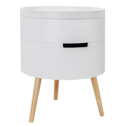 Beistelltisch Nachttisch Nachtkommode Nachtschrank Sofatisch Weiß TS50ws-1