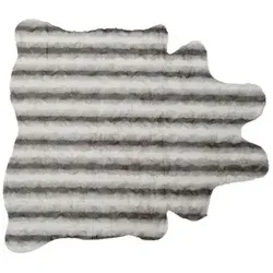 Teppich DKD Home Decor 160 x 150 cm - Grau - Hochwertiger Polyester Teppich in Grau und Weiß, perfekt für ein modernes Wohnambiente und besonders pflegeleicht.