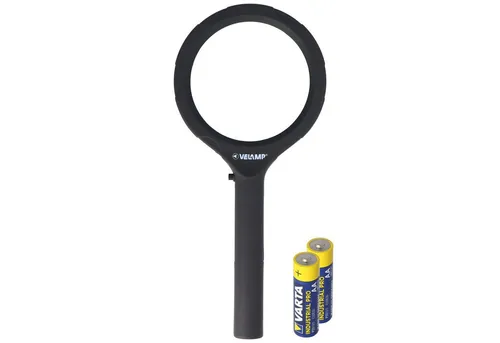 Velamp Lupenlampe Lupe mit LED-Beleuchtung und 3fach Vergrößerung mit 12 LEDs, IN287, i