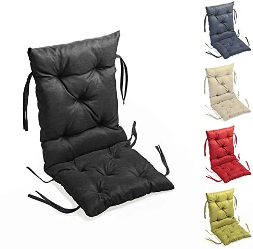 sunnypillow Bankauflage Stuhlkissen 40 x 40 x 40 cm in schwarz von sunnypillow