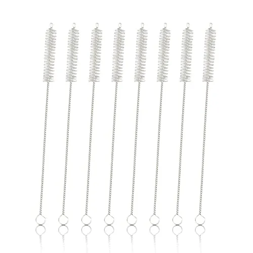 Haushaltshelden Reinigungsbürsten 20cm (8er Pack) für Trinkhalme, Nylon Pfeifenreiniger, Milchschlauchbürste