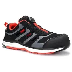 ELTEN Sicherheitssandale jo_RAPID BOA® black-red Easy 11021 - Arbeits- & Schutzkleidung mit ESD S1P Schutz, metallfreiem Durchtrittschutz und komfortabler BOA® Schnürung für optimalen Tragekomfort.