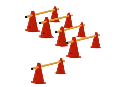 TRUTZHOLM Agility-Hürde Steckhürdenset 15-teilig, höhenverstellbar - Agility-Geräte: 15-teiliges, rot stapelbares Set für vielseitige Trainingsmöglichkeiten, 3-fach höhenverstellbar und leicht transportierbar, ideal zur Förderung von Geschicklichkeit und Bindung zwischen Tier und Mensch.