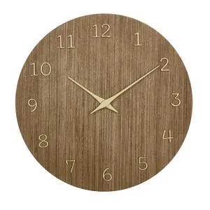 TFA Wanduhr 60.3072.23, Holz, analog, Quarzuhr, Ø 29,8 cm, dunkelbraun