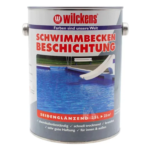 Wilckens Schwimmbeckenbeschichtung Poolfarbe blau 2,5 Liter von Wilckens