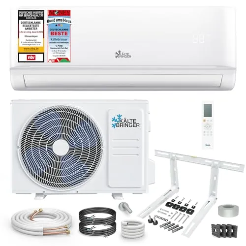 Kältebringer Split-Klimagerät 18000 BTU - Klimaanlage mit 5,3 kW Leistung, Smart App Steuerung und inklusive Wandhalterung. Ideal zum Kühlen und Heizen, Energieeffizienzklasse A++ für umweltfreundlichen Betrieb.