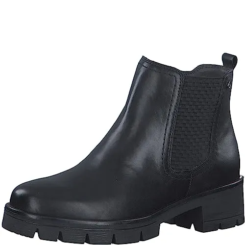 Tamaris Comfort Damen Stiefel 16098-40 - Schwarz - Wanderschuhe mit Kaltfutter, weicher Laufsohle für höchsten Komfort und modischem Blockabsatz, ideal für lange Spaziergänge und stilsichere Outfits.