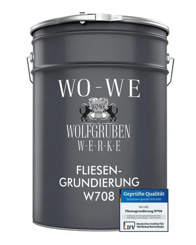 WO-WE Fliesengrundierung 1K W708 - Spezial Haftgrund für Fliesen - Hochwertige Grundierung für Fliesenlacke, optimiert die Anhaftung und Kratzfestigkeit. Schnell trocknend in 1-2 Stunden, ideal für Innen- und Außenanwendungen.