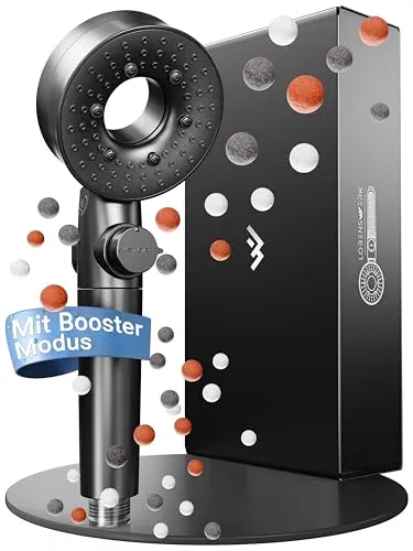 Lobenswerk Duschbrause mit Filter in schwarz von LOBENSWERK