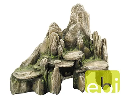 Europet Bernina Decor-Stein Slate - Aquarien-Dekoration in Schiefer-Felsen-Optik, ungiftig und ideal für Süß- und Meerwasser, Größe 25,5x15,5x20cm
