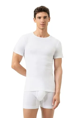 Mey T-Shirt NOBLESSE - Atmungsaktives Rundhalsshirt ohne Seitennähte - Rundhalsshirt aus 100% Baumwolle, hautsympathisch und atmungsaktiv für optimalen Tragekomfort. Ideal für den Alltag und hochwertige Verarbeitung von mey.
