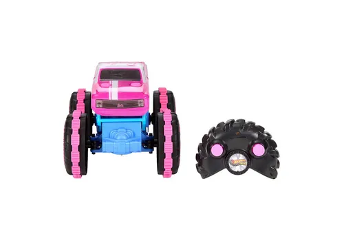 Hot Wheels RC-Monstertruck Barbie 1:24 – Ferngesteuertes Fahrzeug - Erlebe den ultimativen Fahrspaß mit dem Hot Wheels Monster Truck in Rosa! Ideal für Stunts und Rennen mit bis zu 8 km/h. Robuste Reifen für jede Oberfläche und störungsfreier Betrieb dank 2,4 GHz Technologie.
