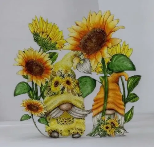 Produktbild Diamant Painting Türkranz Sonnenblume Wichtel