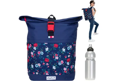 ELEPHANT Rucksack Damen Freizeitrucksack A4 groß 13038 - Sportlicher Rucksack mit Laptopfach für 15,6 Zoll und geheimem Rückfach. Inklusive Trinkflasche, ideal für Reisen und Fitness. Wasserabweisend und pflegeleicht.