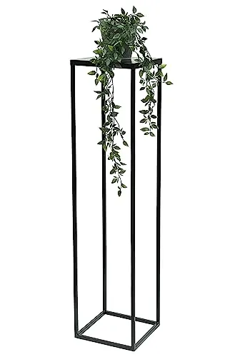 DanDiBo Blumenständer Metall Schwarz 100 cm - Moderner Pflanzenhocker - Blumenständer aus robustem Metall in elegantem Schwarz, ideal für moderne Wohnräume und die stilvolle Präsentation Ihrer Pflanzen.