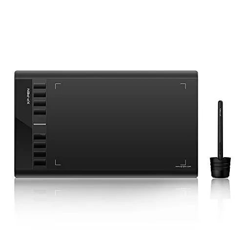 XP-Pen Grafiktablett Star03 V2, 30,5 cm, 8 Tasten, Hotkeys Stylus, ohne Batterien mit 8192 Ebenen