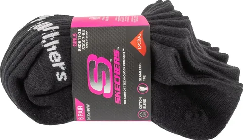 Skechers 6pk Girls Baumwolle Ns Socks S117880-BLK von Skechers