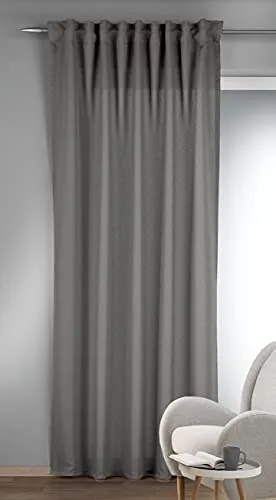 Albani Schal mit Gardinenband und verdeckten Schlaufen/Louis Beton / 245x135 cm, 245x135cm